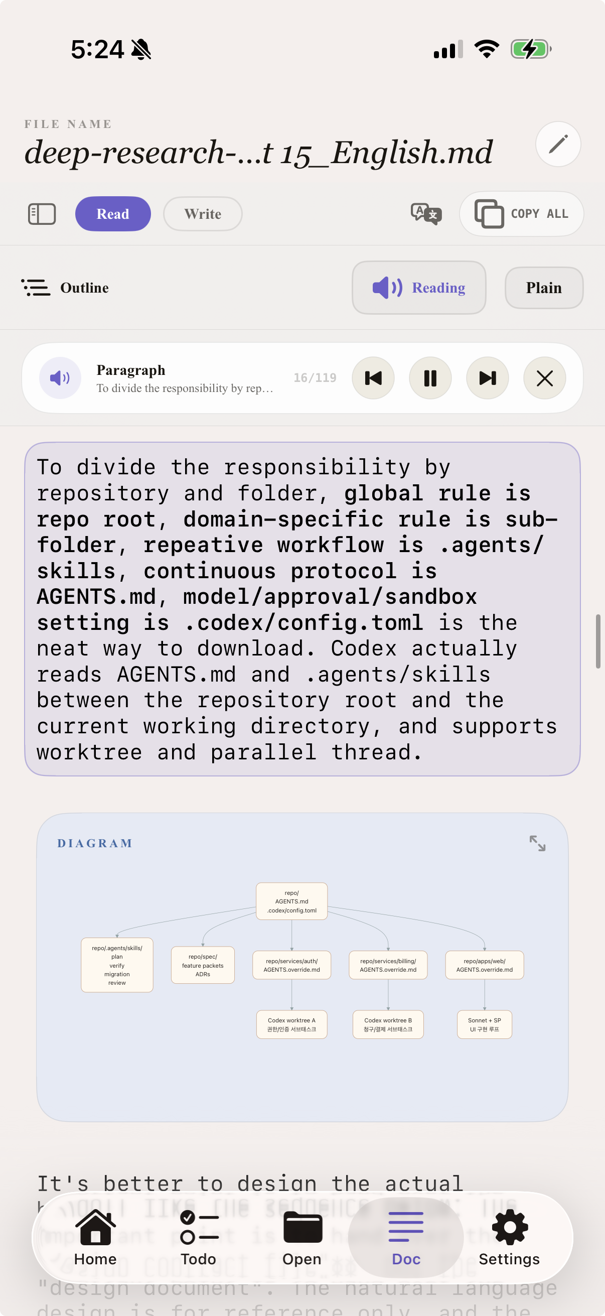 iPhone Read Aloud screenshot