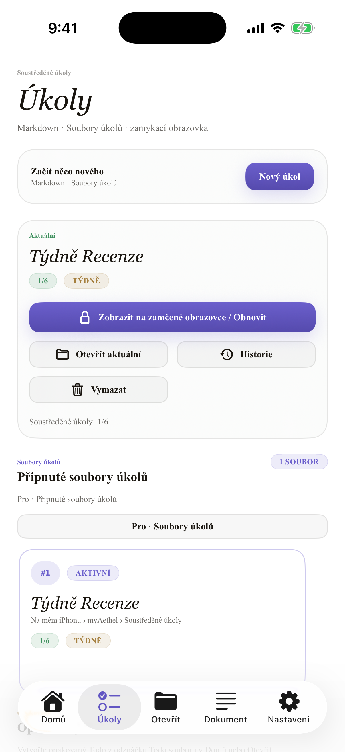 Čeština iPhone todo