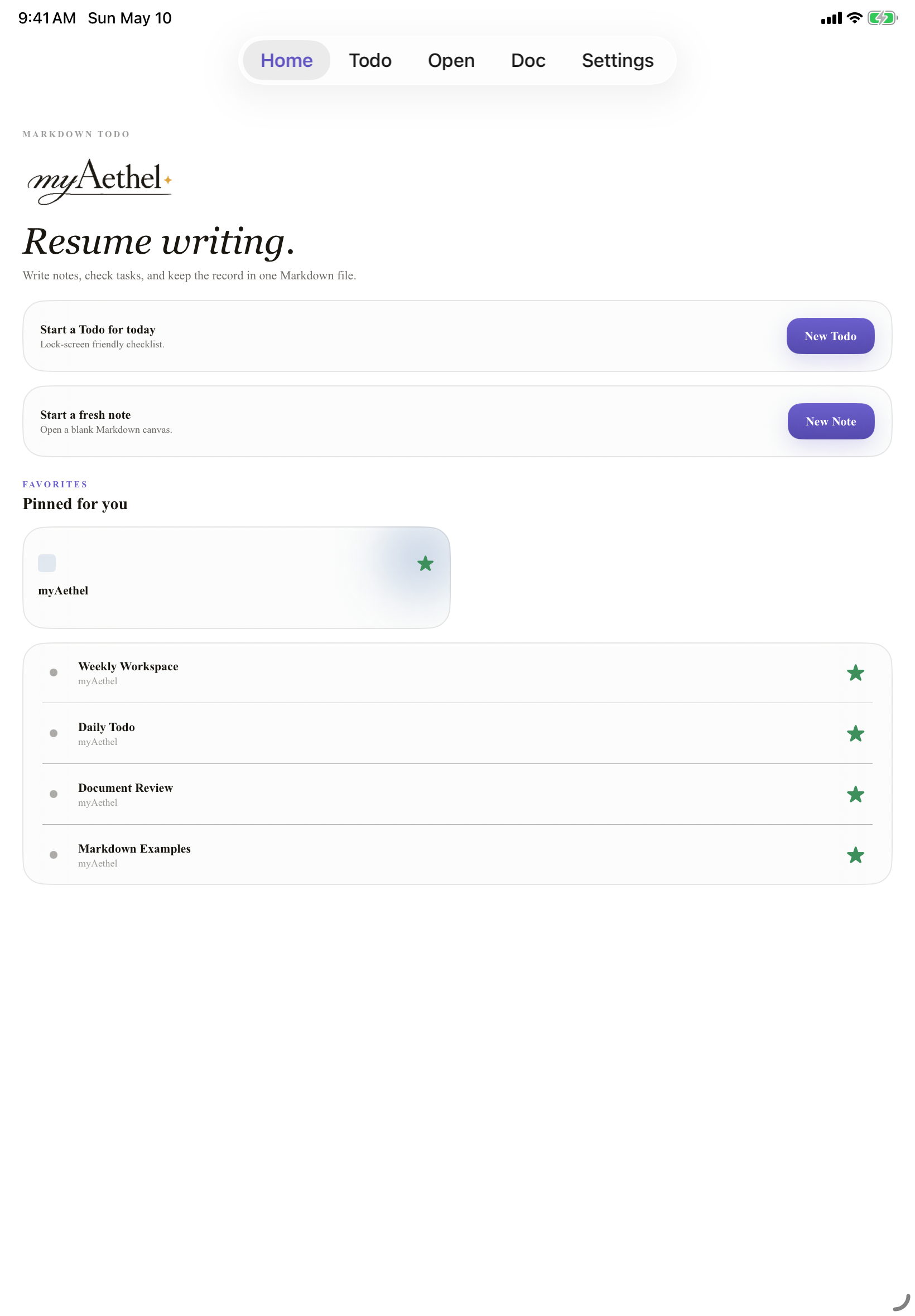 English iPad home