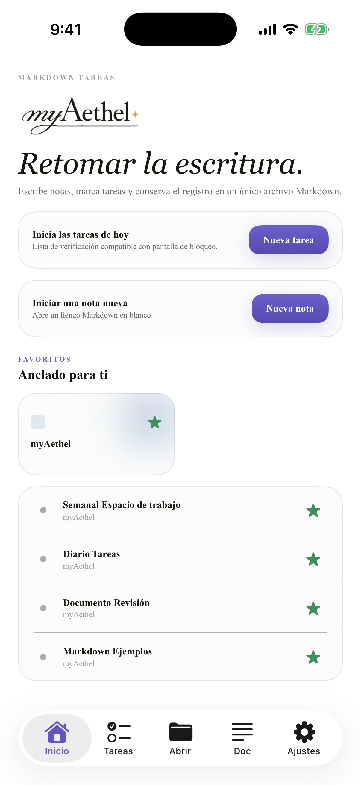 Español (España) iPhone home