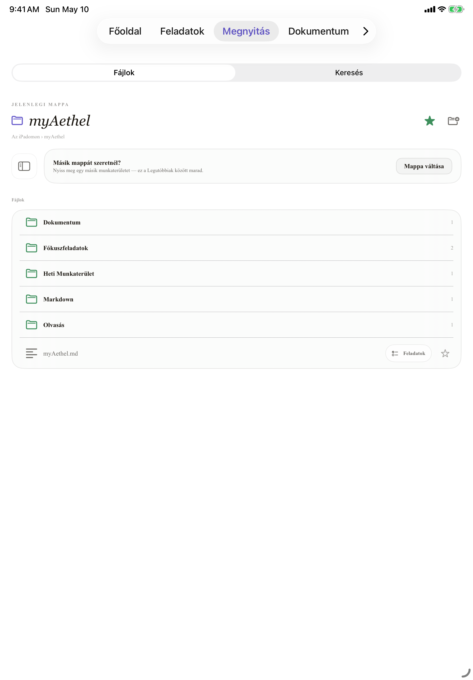 Magyar iPad open