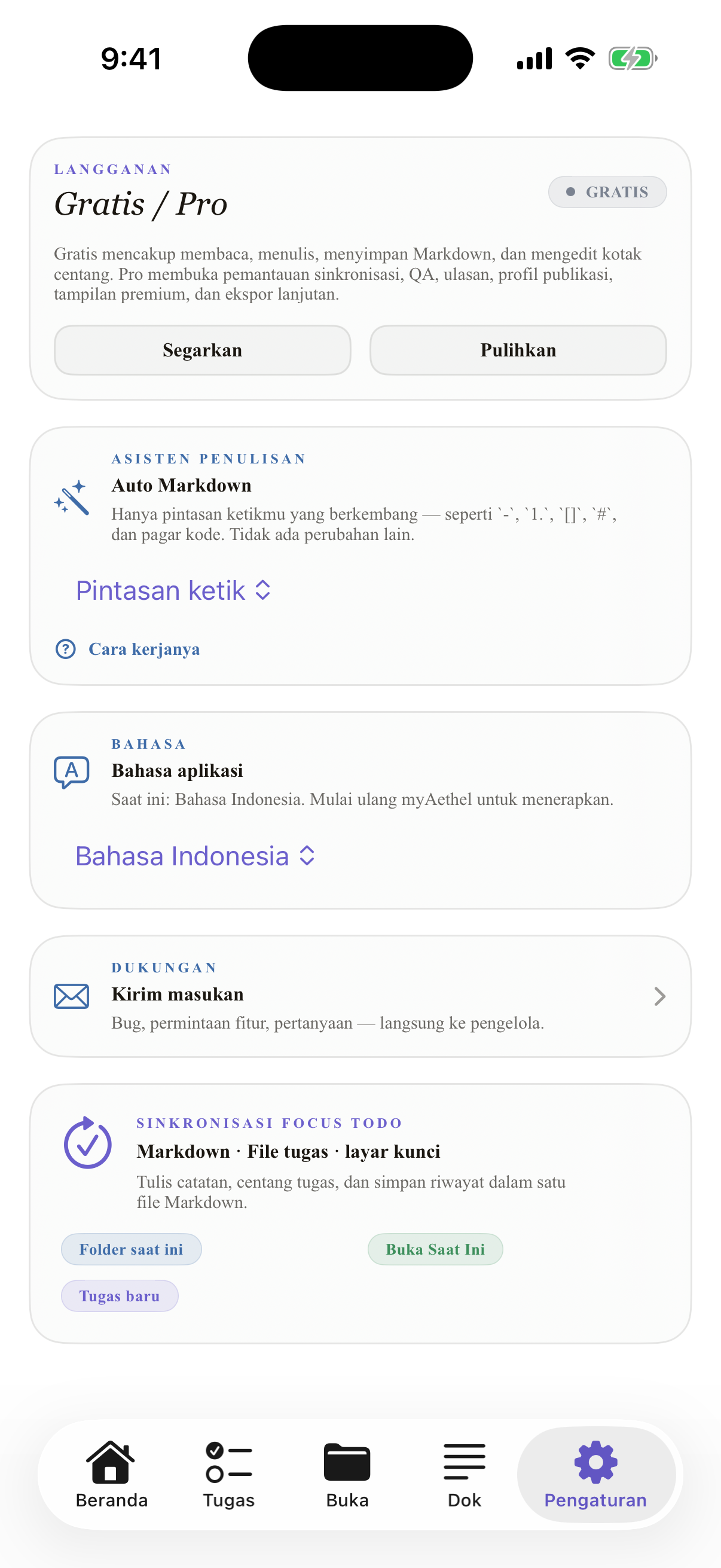 Indonesia iPhone settings