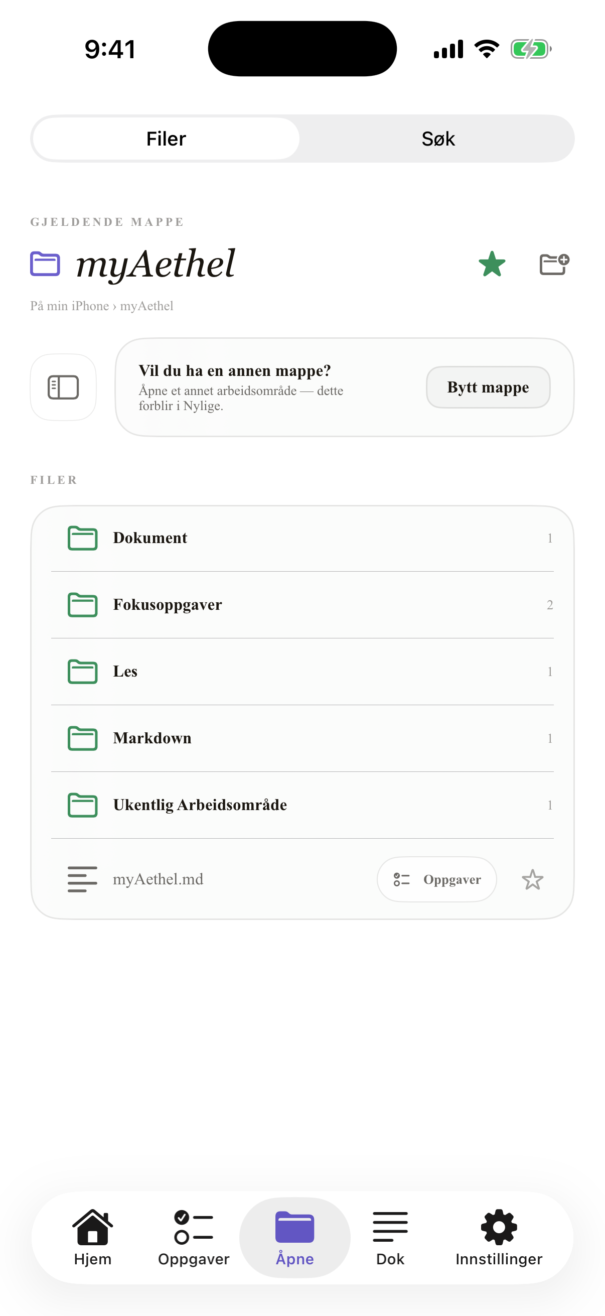 Norsk bokmål iPhone open