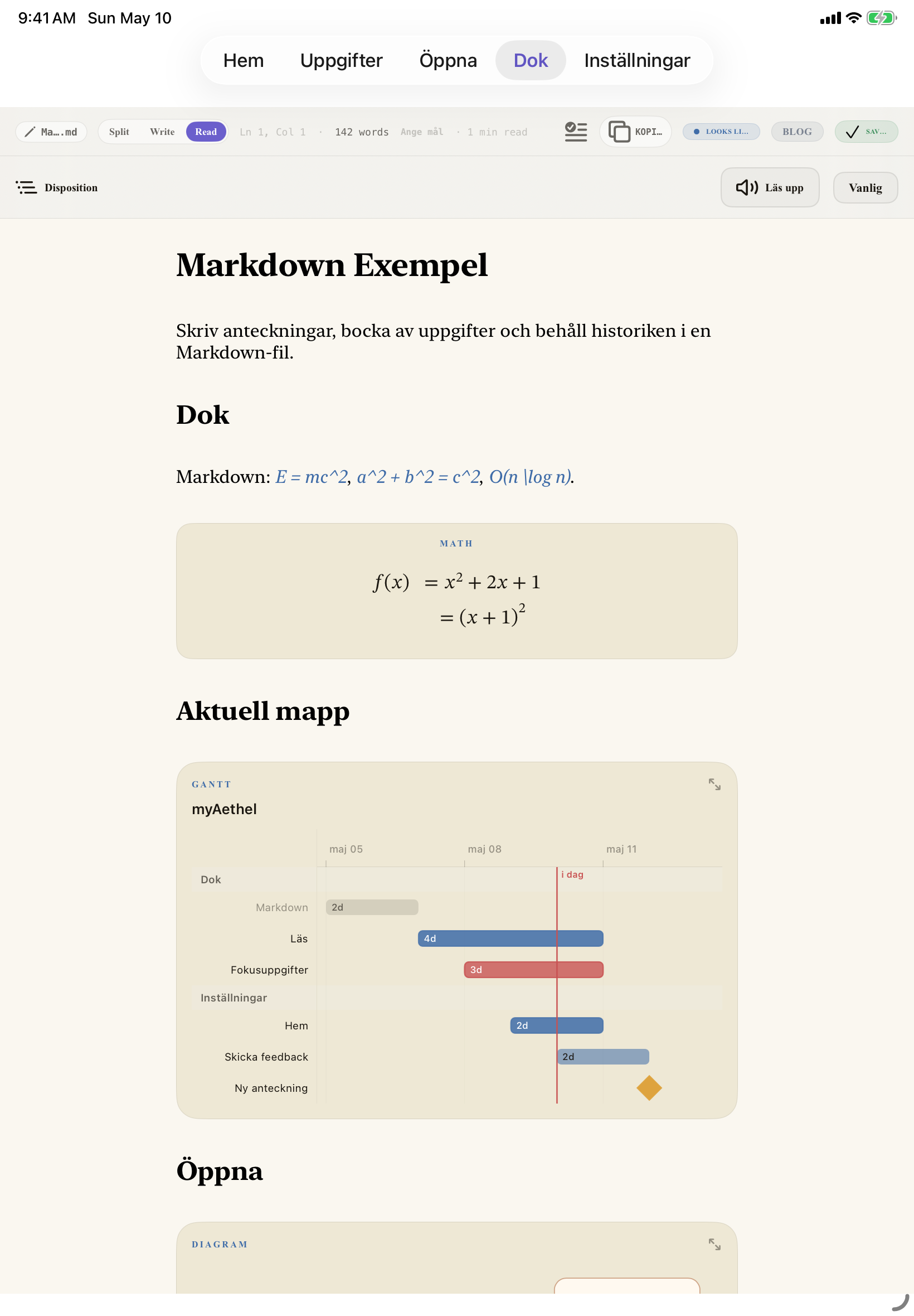 Svenska iPad editor