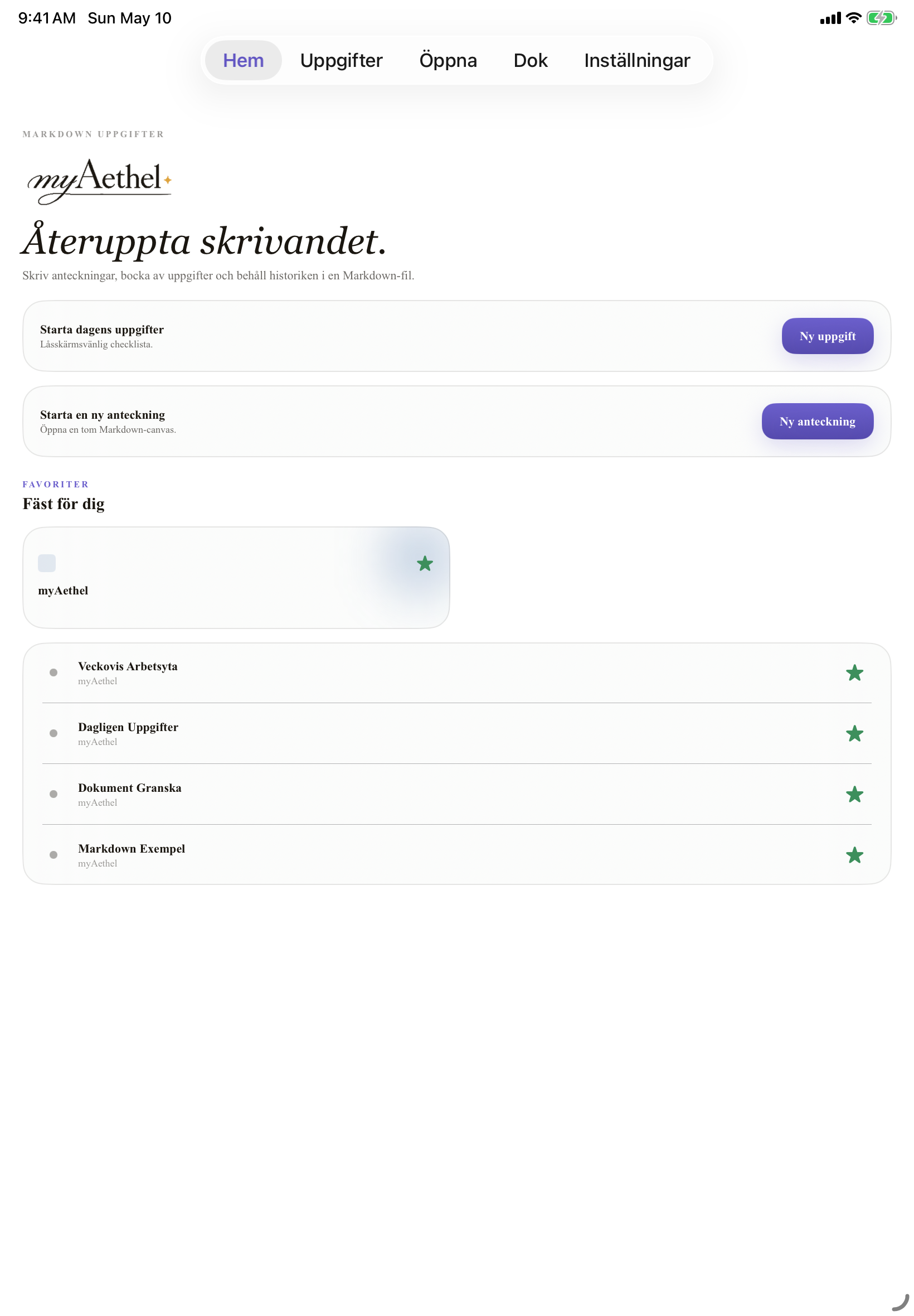 Svenska iPad home